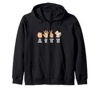 Scissors Stone Paper Poetry Zip Hoodie