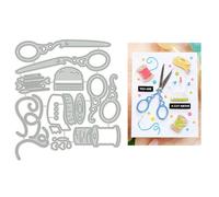 Scissors Tool Metal Die Cuts,Merry Christmas Squqre Frame Cutting Dies Cut Stencils DIY Scrapbooking Decorative Embossing Paper Party Wedding Card Making