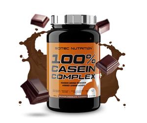 Scitec Nutrition 100% Casein Complex - Micellar Casein Based Casein Complex - with L-Glutamine, Taurine and Plant Enzymes, 920 g, Belgian Chocolate
