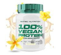 Scitec Nutrition 100% Vegan Protein - 5 Plant-Based Protein Sources - Fortified with Vitamin B12 - 33g Per Serving - Vegan, 1 kg, Vanilla