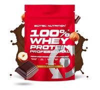 Scitec Nutrition 100% Whey Protein Professional - Whey Protein Complex | From concentrate and isolate - with digestive enzymes - for muscle building - 500 g, Chocolate-Hazelnut
