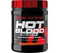 Scitec Nutrition Hot Blood No-Stim - Stimulant-Free Pre-Workout - with Creatine -Nootropics - Beta-Alanine - Electrolytes - Antioxidant Complex, 375 g, Orange Juice