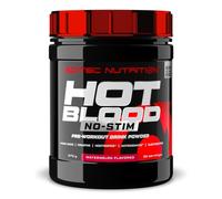 Scitec Nutrition Hot Blood No-Stim - Stimulant-Free Pre-Workout - with Creatine -Nootropics - Beta-Alanine - Electrolytes - Antioxidant Complex, 375 g, Watermelon