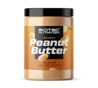 Scitec Nutrition Peanut Butter - Palm Oil Free - Vegan - Low Salt - Protein Source - Low Sugar - Natural Energy Boost, 1 kg, Crunchy