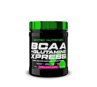 Scitec Nutrition BCAA + Glutamine Xpress - Essential Amino Acid Blend - with 5g 2:1:1 BCAAs - 5g Glutamine - Fortified with Taurine, 300 g, Bubble Gum