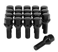 SCITOO 20Pcs Wheel Bolts 12x1.25 Lug Nut Bolts M12x1.25 Black Shank Length 28mm Hex Size17mm Wheel Studs for Jeep Compass for Jeep Renegade for Fiat for Cherokee for Chrysler 200 for Dodge Dart