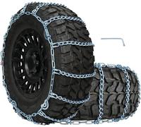 SCITOO QG2228CAM Snow Chains For Car,Universal Automatic Adjustable Tire Chains,Emergency Anti-Skid Thickening Snow Chains,Tire Width 225 235 245 255 265 275 285 295(15" 16" 17" 18" 19" 20")- Set of 2