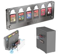 sciuU Magnetic Game Card Case compatible with Nintendo Switch & Switch 2 - Acrylic Display Holder Box with 6 Slots - Transparent Dustproof Storage Organiser for Switch OLED/Lite Game Cards