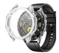 sciuU Protective Case compatible with Huawei Watch GT 4 46mm, All-around Flexible TPU Case with Screen Protector, Soft Frame Shock Resistant Cover fit GT4 Smartwatch - Transparent