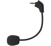 sciuU Replacement Microphone compatible with HyperX Cloud II, Cloud, CloudX | Detachable 3.5mm gaming mic boom compatible with HyperX Cloud Core & Pro Silver. Noise cancelling, 360° bendable (No Alpha)