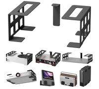 sciuU Universal Under Desk/Ceiling/Wall Mount Bracket - 2mm Steel | Metal Holder for Devices Thick < 9cm /10kg, compatible with Xbox Series S, PS5 Digital, Projector, Mini PC, TV Box, Router