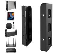 sciuU Universal Wall Mount for Laptop, Tablet, TV Box - compatible with MacBook, iPad, Surface, Dell, ASUS, HP - Vertical Storage Bracket Holder for Devices up to 35mm Thick, Screw or Adhesive Fix