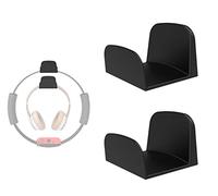 sciuU Wall Mount Stand, [2 Pack] Multipurpose Holder compatible with Headset/Headphones/Fitness Ring-Con/Pilates/hoop, Universal Hook Accessories, Installation with 3M Adhesive, Black