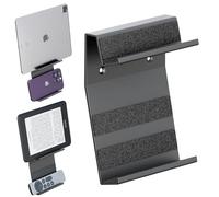 sciuU Wall Mount with 2 Slots for Phones, Tablets, E-Readers, Remotes - Universal Metal Storage Rack Bracket for 2 Devices < 18mm Thick - Space-Saving Holder Organiser for Home/Office/Dorm