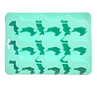 ScivoKaval Dachshund Dog Shaped Silicone Ice Cube Mold and Tray for Drink Ice Maker Candy Chocolate Biscuit Fondant Cupcake Cake Decoration Baking Mold Birthday Baby Shower Party Gift 1 Pcs Green
