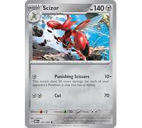 Scizor 141/197 Rare Reverse Holo Pokemon Card (SV Obsidian Flames) + 1x TitanCards® Toploader