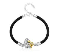 SCJJZ Pet Memory Bracelet, Dog Hug Bracelet, Cute Animal Bracelet, Adjustable Macrame Bracelet, Pet Memorial Gift for Girls, Women's Jewellery