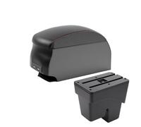 SCKCPNHNPP For Jazz For Fit 2015 2016 2017 2018 2019 2020 Car Armrest box Retrofit parts Interior Storage box 7USB Accessories Car Armrest Cushion(B1 Black Red double)