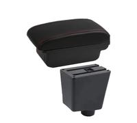 SCKCPNHNPP For Seat For Ibiza III 6j 6L 2001-2003 2004 2005 2006 2007 2008 Car Armrest Storage Box Dedicated Retrofit Accessories Car Armrest Cushion(A 1 red line No USB)