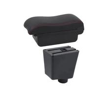 SCKCPNHNPP For SEAT For Ibiza III 6j 6L 2001-2004 2005 2006 2007 2008 Car Armrest Storage Box Dedicated Retrofit Accessories Car Armrest Cushion(A red line No USB)