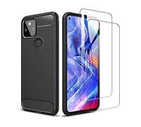 SCL Case for Google Pixel 5A with Screen Protector for Google Pixel 5A Case and Screen Protector Google 5A Tempered Glass [2 Pack] + Cover, Anti-Scratch TPU Protective Cover, Anti-Fingerprint