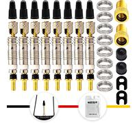 Sclaverand Valve Replacement Kit 30 Pieces: Presta Valve, Valve Insert, Valve Cap, Presta-Schrader Adapter, Air Pump, Repair, Bicycle Tyre Tool, Racing Bike