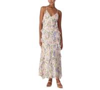 SCLEROPAGES Evening Dress Long Spaghetti Women's Floral Print Elegant Formal Prom with Slit Wedding Dress Organza Wedding Dress Princess Dresses Bridesmaid Dresses Gala Dress, 2, S