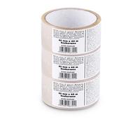 Scley Adhesive Tape PP Wrap Tape 45 mm x 40 m Transparent Pack of 3