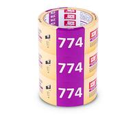 Scley Pack of 3 double-sided adhesive tape, carpet tapes, width 50 mm, length 10 m, universal adhesive tape series *774, yellow mounting tape, laying tape for floor heating etc. A0313-741050