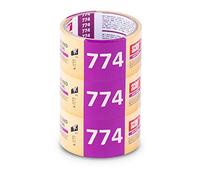 Scley Pack of 3 double-sided adhesive tape, carpet tapes, width 50 mm, length 5 m, universal adhesive tape series *774, yellow mounting tape, laying tape for floor heating etc. A0313-740550
