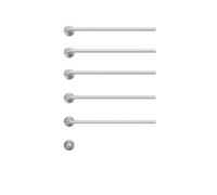 SCLHouiX Electric Towel Racks for Bathroom, Heated Towel Warmer Wall Mounted, 304 Stainless Steel Hot Towel Drying Rack with Intelligent Thermostatic, Hardwired,A Silver,5 Bars