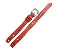 SCLHouiX Genuine leather lady Watchbands For f ossil ES4340 ES4119 ES4000 watch straps with screw 8mm red black blue whitebracelet (Color : 10mm Gold Clasp, Size : 8mm)