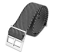 SCLHouiX Military Nylon Watchband for Tudor Watch Strap 22mm French Troops NATO Zulu Parachute Bracelet Accessories (Color : A27 Silver Clasp, Size : 20mm)