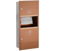 SCLHouiX Stainless Steel Bathroom Niche, Recessed Niche Shelf, Paper Towel Box Trash Can Storage Rack With Door For Home Hotel Hospital Public Places,Rose Gold-340x750x140mm/13.38x29.52x5.51in