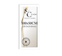 SCLICK 100x50cm Picture Poster Frame For Personalized Photos-Jigsaw Puzzle-Certificates Wall Picture Hanging Frames For Horizontal & Vertical Display Of Pictures (White)