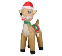 Sclmgo Christmas Inflatable Reindeer Decor Built in LED Lights Gift Cute Xmas