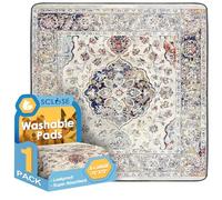 SCLOSE Washable Pee Pad for Dogs Extra Large, 72" x 72" Reusable Puppy Pads Waterproof Dog Rugs, Super Absorbent, Leakproof, Dog Crate Pad, Playpen Mat, Whelping Pads, Vintage Medallion
