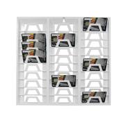 SCM PC-Card GmbH Card Holder / Wall Holder for 30 Employee Cards White - Ideal for Time Tracking / Timer Recording / for Offices, Workshops, Gym etc.