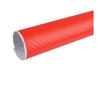SCMYZLYD Carbon Fibre Vinyl Wrap Roll, 3D Carbon Fiber Vinyl Wrap Multicolor 10-30x127cm For Car Motorcycle(Red,20cmX127cm)