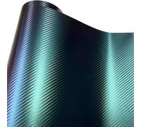 SCMYZLYD Carbon Fibre Vinyl Wrap Roll, Carbon Fiber Vinyl Self Adhesive Wrap Roll Air Release Technology Multicolor Multiple Sizes(Green to Purple,20CM X 152CM)
