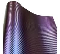 SCMYZLYD Carbon Fibre Vinyl Wrap Roll, Carbon Fiber Vinyl Self Adhesive Wrap Roll Air Release Technology Multicolor Multiple Sizes(Purple to Blue,50CM X 300CM)