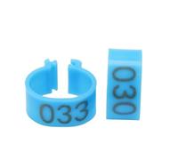 SCMYZLYD Chicken Identification Band, Chicken Leg Rings Multicolor Plastic Label Buckles Animal ID 001-100 16mm Pack Of 25/50(Blue,50pcs)