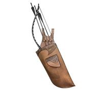 SCMYZLYD PU Leather Arrow Quiver Bag ， Leather Arrow Quiver Holder Outdoor Cosplay Bow Archery Accessories for Men Women(Brown)