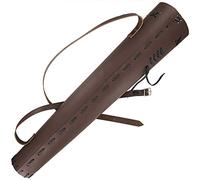 SCMYZLYD PU Leather Arrow Quiver Bag ， Medieval Leather Arrow Holder, Handmade Straps Belt Bag Bow Archery Gear(Brown)