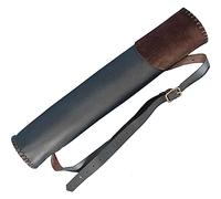 SCMYZLYD PU Leather Arrow Quiver Bag ， Quiver Holder Shoulder Back Strap Leather Archery Bag(Black)