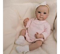 Scnbom reborn dolls silicone baby girls 18inch lifelike newborn babies realistic toddler real life looking boys open eyes for kids