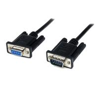 StarTech.com 2 m Black DB9 RS232 Serial Null Modem Cable F/M, DB9 Male to Female, 9 Pin Null Modem Cable, 1x DB9 (M), 1x DB9 (F) - Black