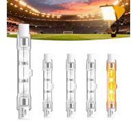 SCNNC 78MM Tungsten Halogen Floodlight Linear R7s Security Light Bulb 230V, 120W Dimmable Warm White 2700K R7S Bulb 78MM J78 Halogen Light Bulb for Security Landscape Light, Pack of 5