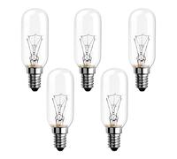 SCNNC Cooker Hood Light Bulbs 220V 40W, Warm White 2700K, 360° Beam Angle, E14 T25 Incandescent Bulb Dimmable for Cooker Hood, Extractor Fan, Sewing Machine, Desk lamp, 5 Count