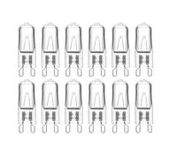 SCNNC G9 Halogen Light Bulbs 230V 28W Dimmable 370LM Warm White 2700K | 12 Pack, 300°C Heat Resistant, 360° Beam Angle, No Flicker, G9 Halogen Capsule Bulb for Wax Lamp Chandelier Oven